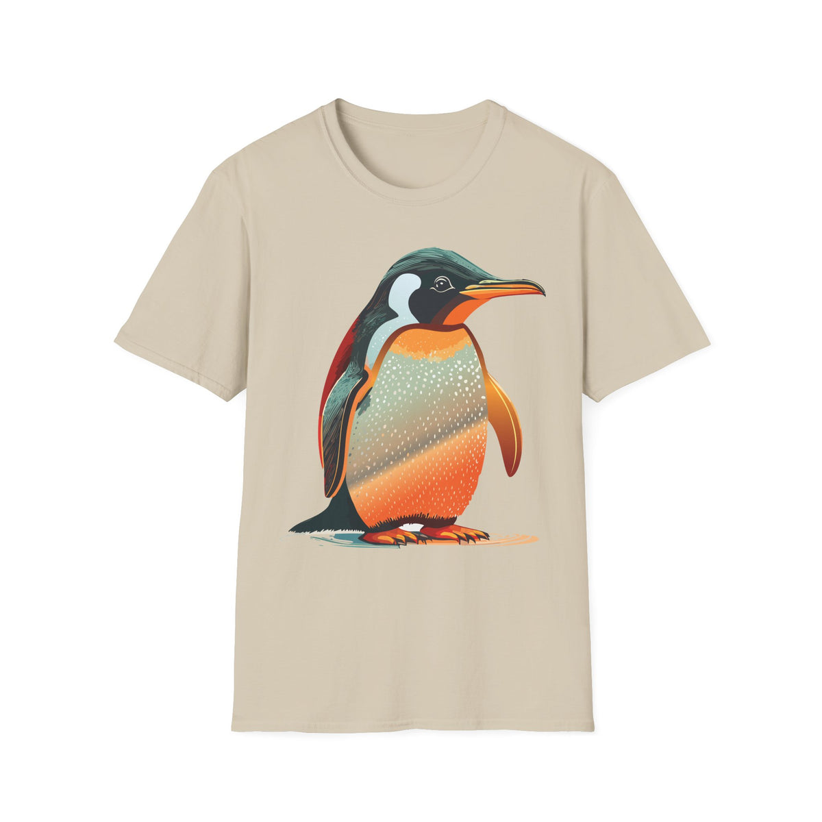 Colorful Penguin Illustration T-Shirt | Vibrant Penguin Artwork