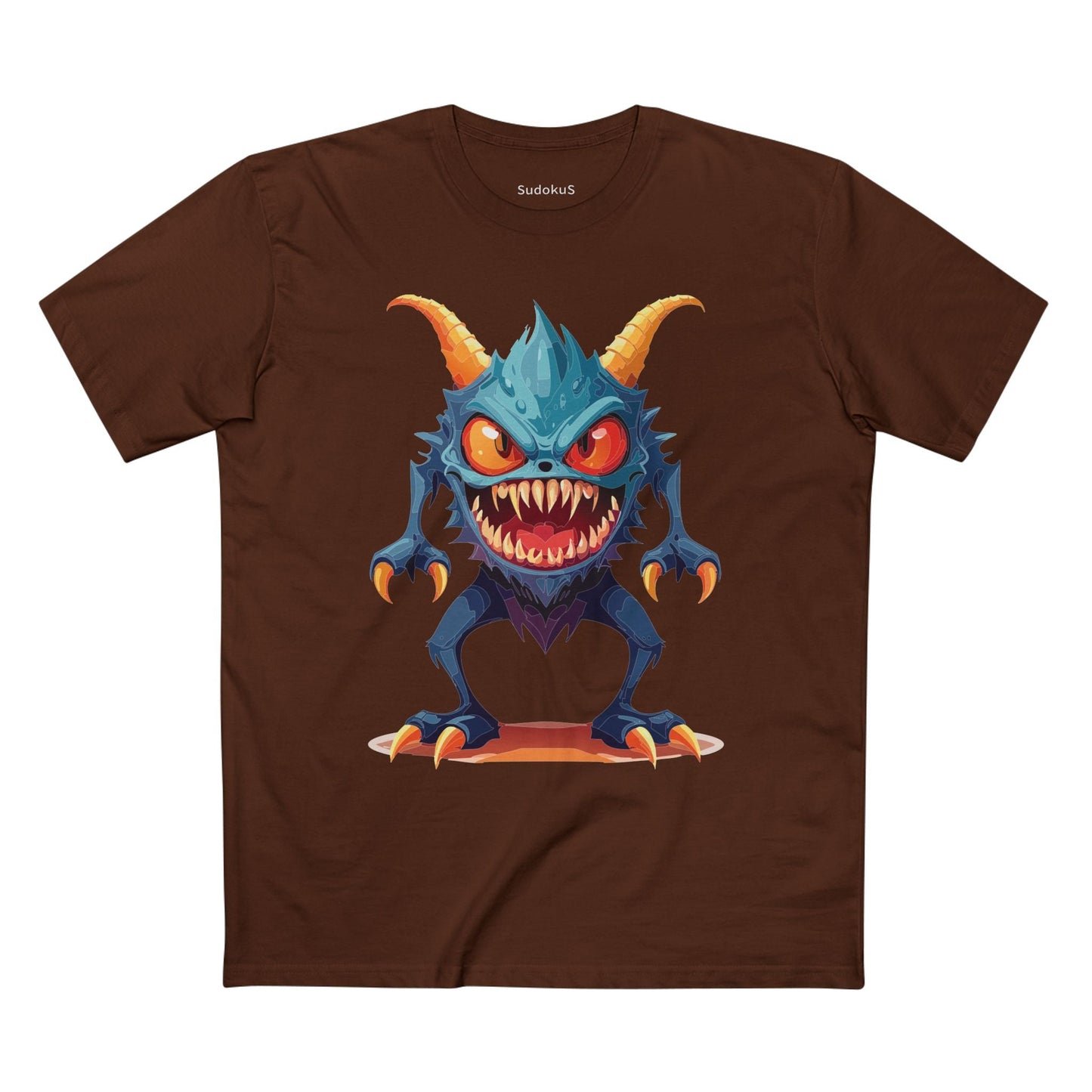 Cartoon Monsters Graphic Unisex 100 Cotton Staple Tee 1