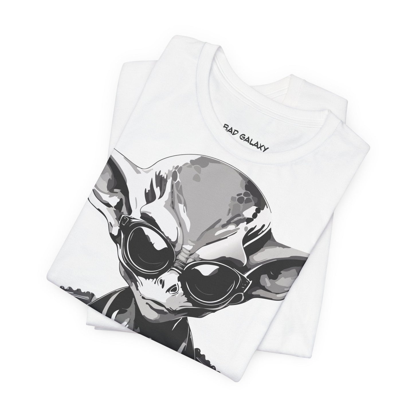 Alien Tee Shirt From Bad Galaxy Made To Order 100 Percent Cotton Eco Friendly Inks USA Designed