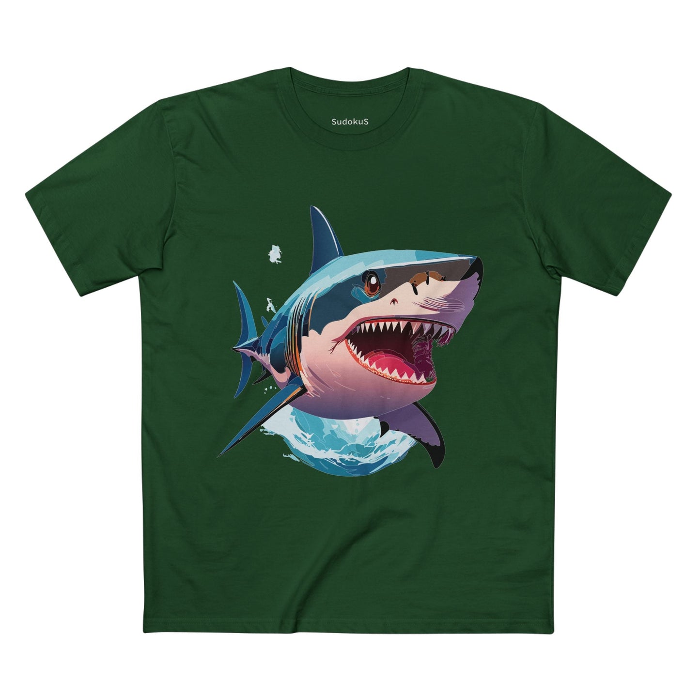 Shark Graphic Unisex 100 Cotton Staple Tee with Animal Design Artwork 11