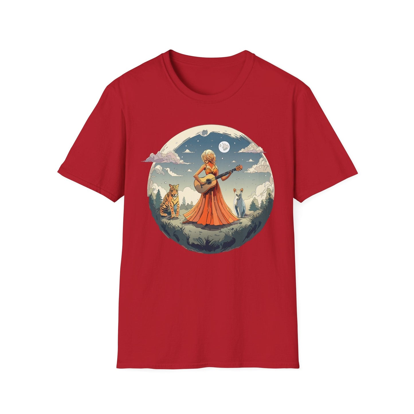 Womens Graphic T Shirt Art Design Tee Ladies Unisex Softstyle Cotton Tee Gildan 64000 Comfort