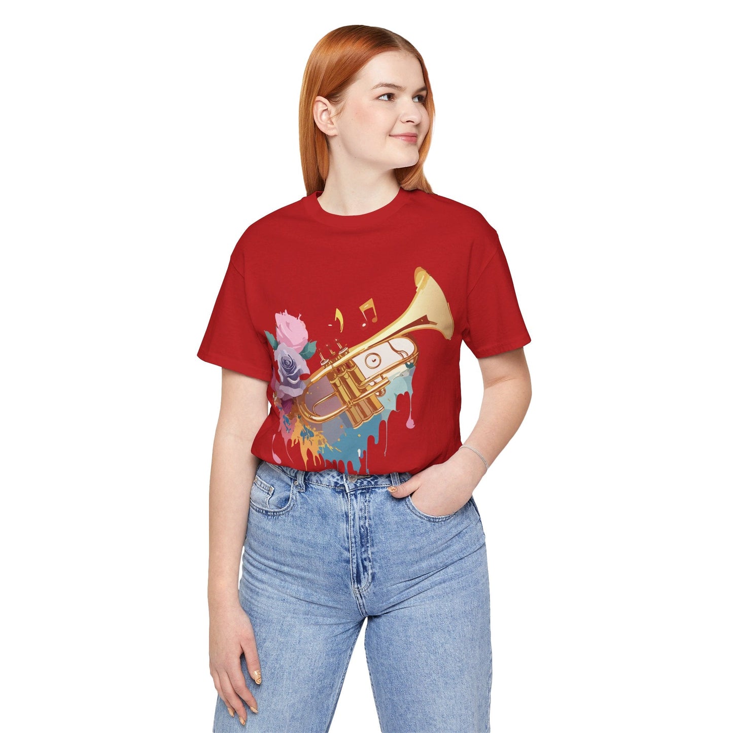 Music Graphic Unisex 100 Cotton Vintage Art with Musical Elements Tee 130