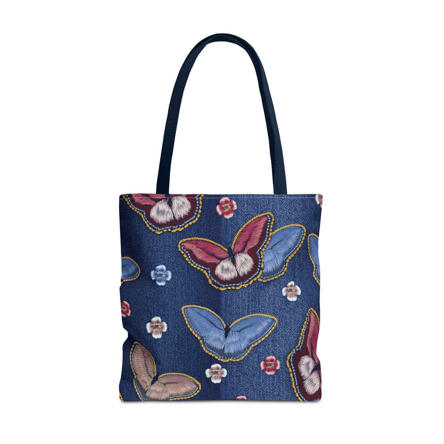 Denim Fabric Imitation Print Unisex Canvas Bag Poly Spun 3 Sizes Tote Bag 180