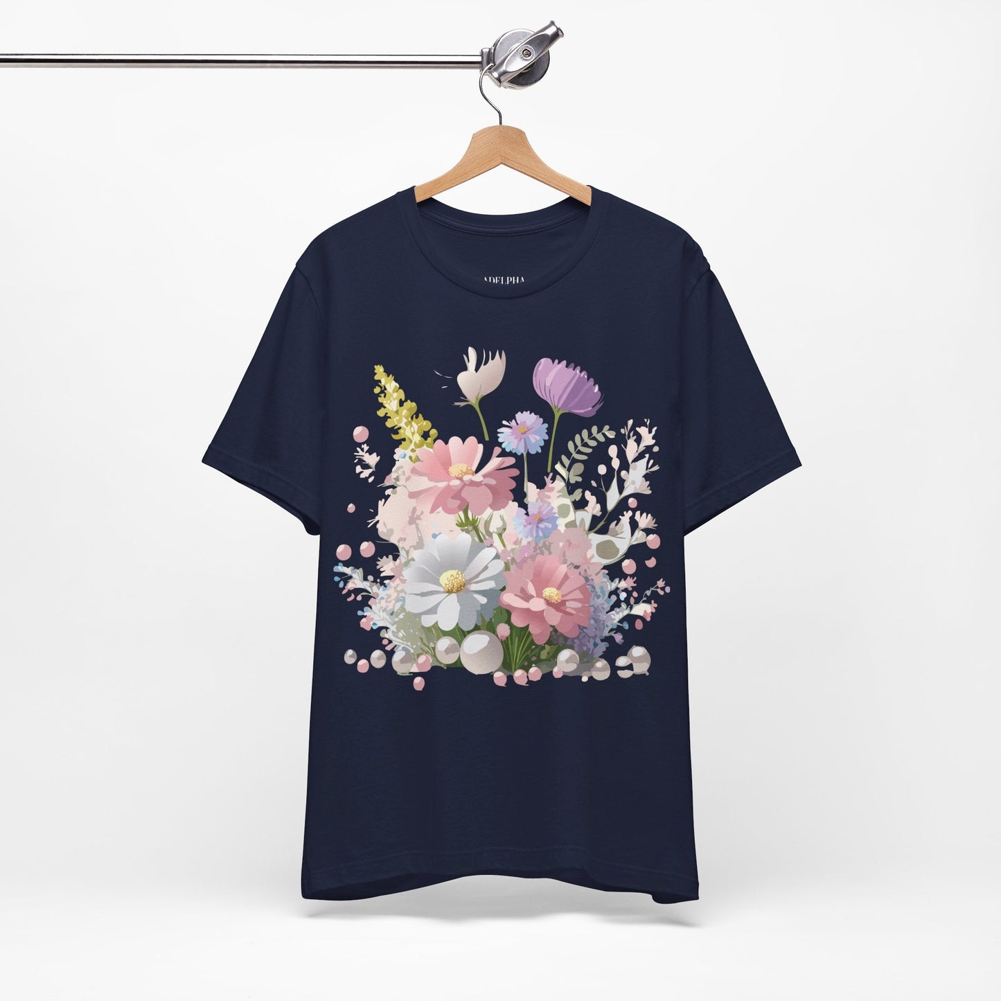 Adelpha Floral Graphic T Shirt Unisex Jersey Short Sleeve Art Design Vintage Inspired Premium