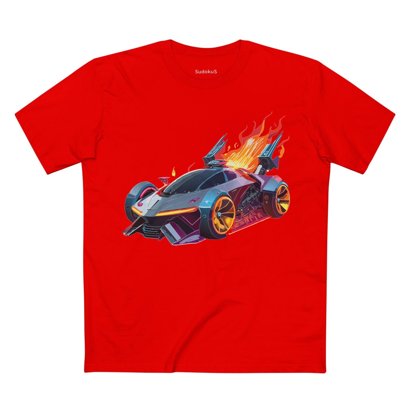 Car Graphic Unisex 100 Cotton Staple Tee 2