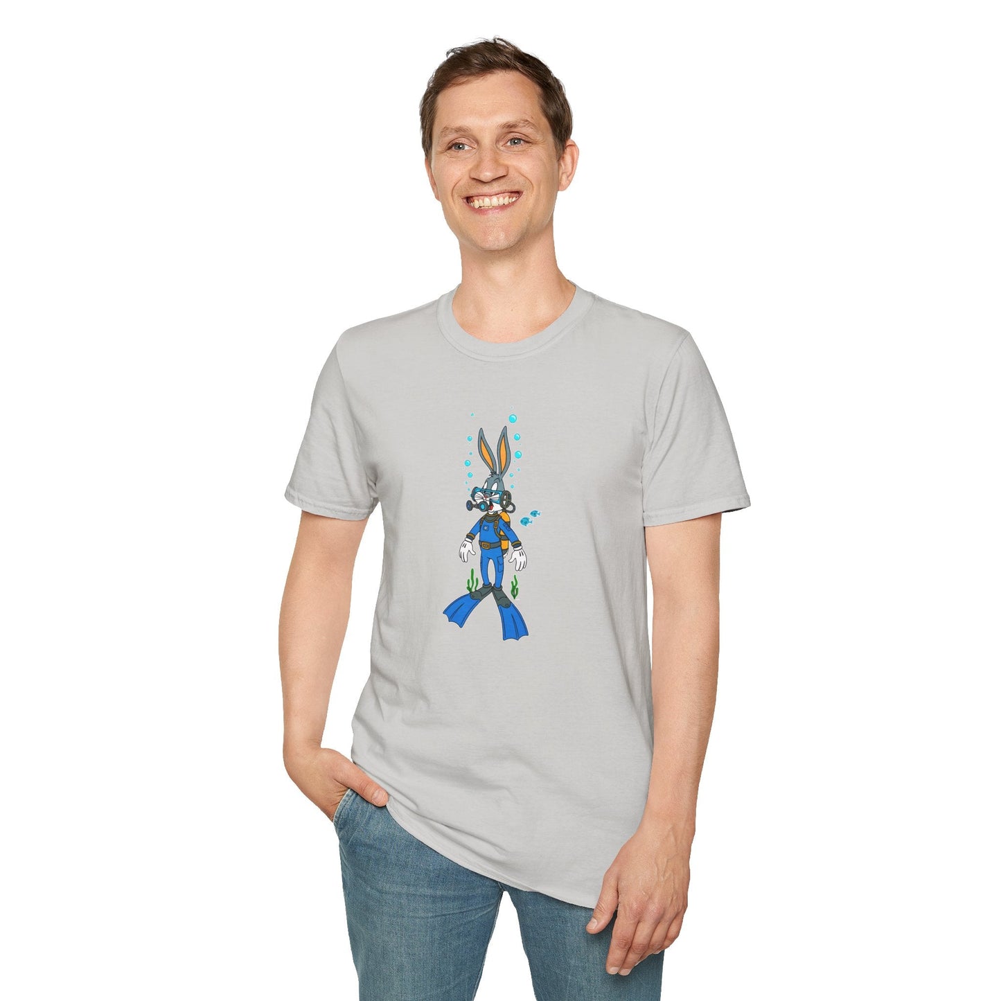 Bugs Bunny Animation Shirt Unisex T Shirt Cartoon Design Tee 100 Percent Cotton Gildan Softstyle