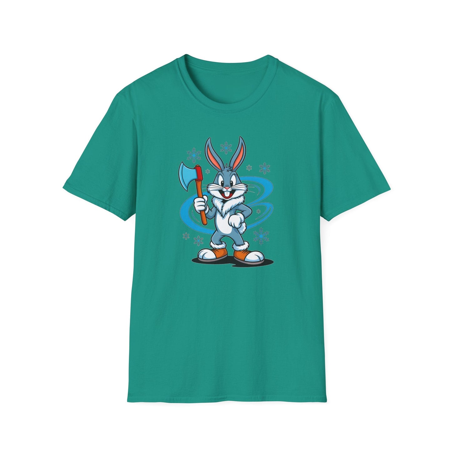 Bugs Bunny T Shirt Cartoon Print Unisex Softstyle Tee Gildan 64000 100 Percent Cotton