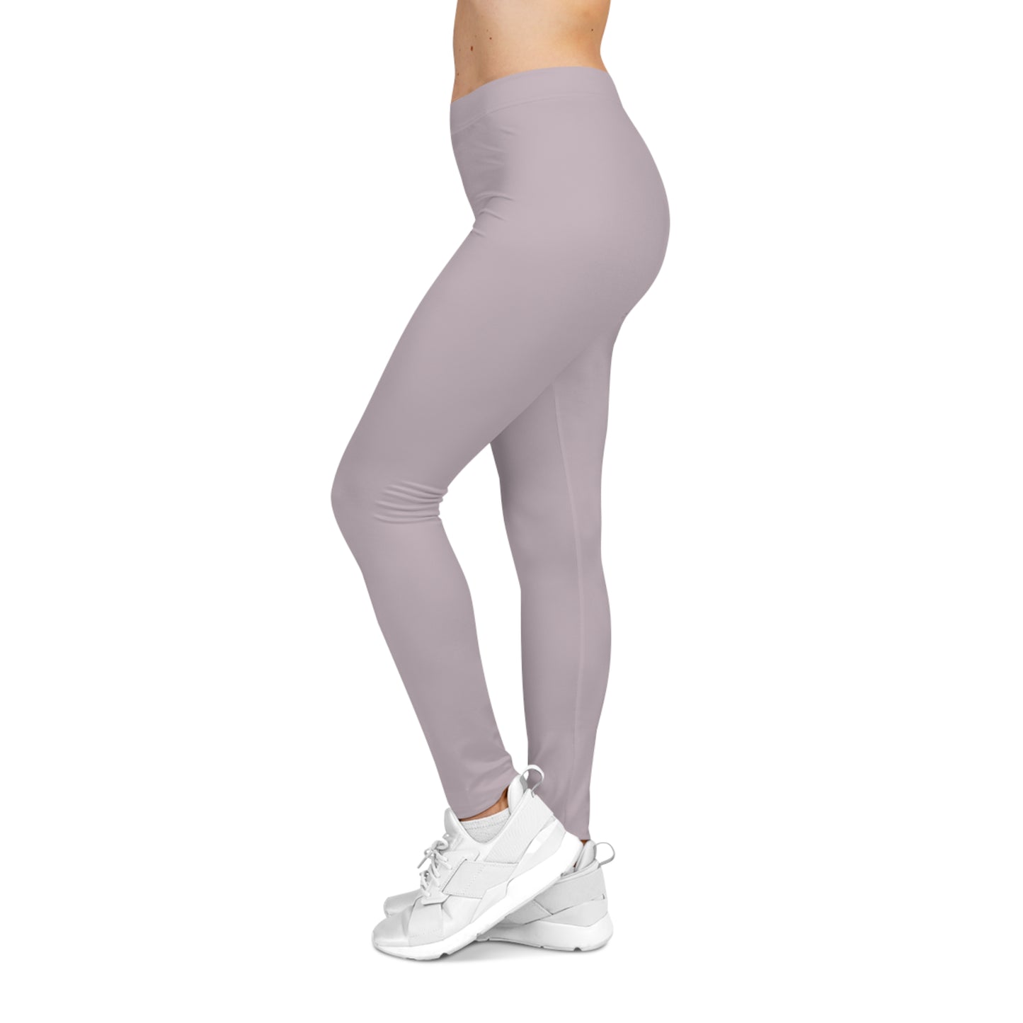 Pale Purple Color Women's Poly-Span Casual Leggings XS-2XL
