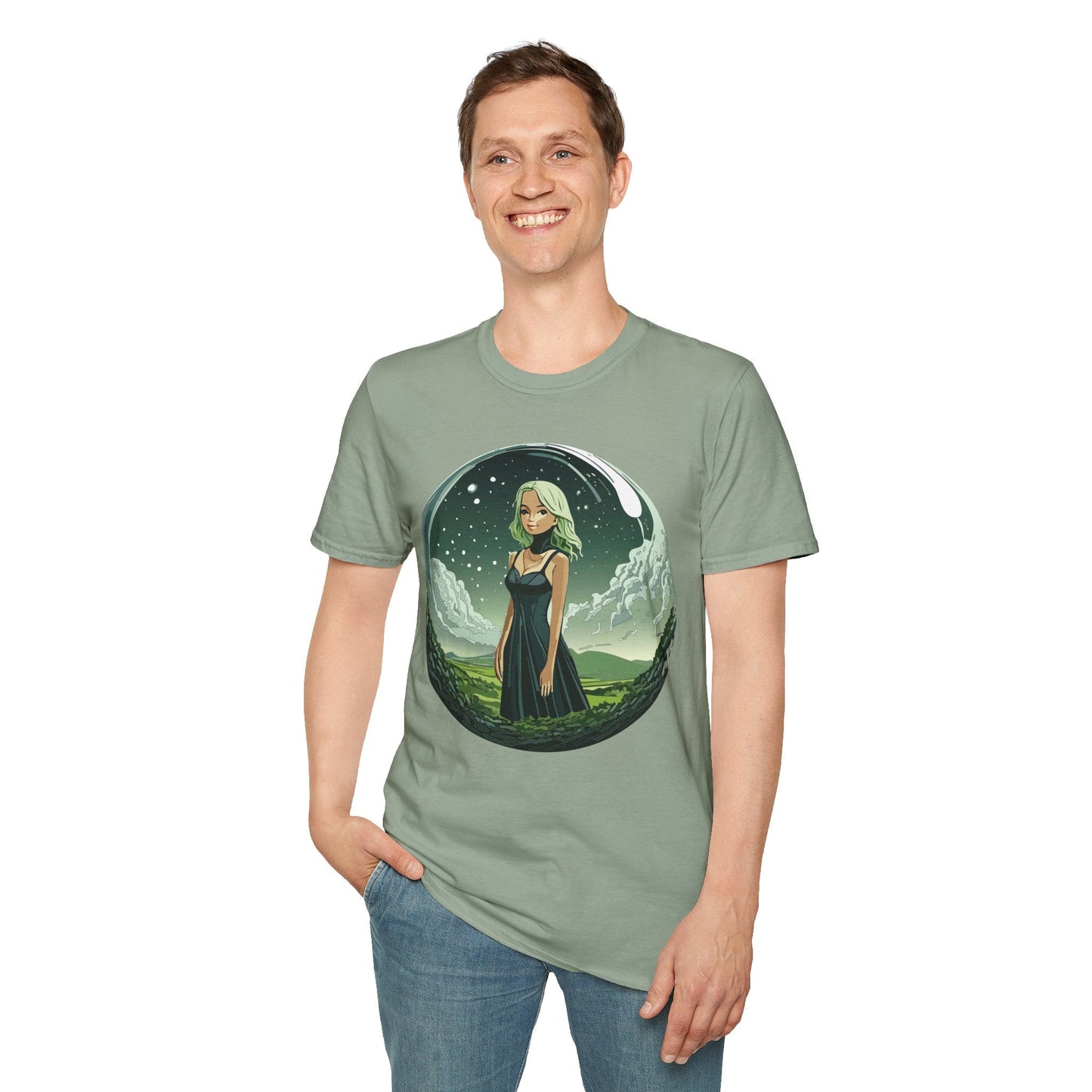 Womens Graphic T Shirt Art Design Tee Ladies Short Sleeve Softstyle 64000 Cotton Ring Spun