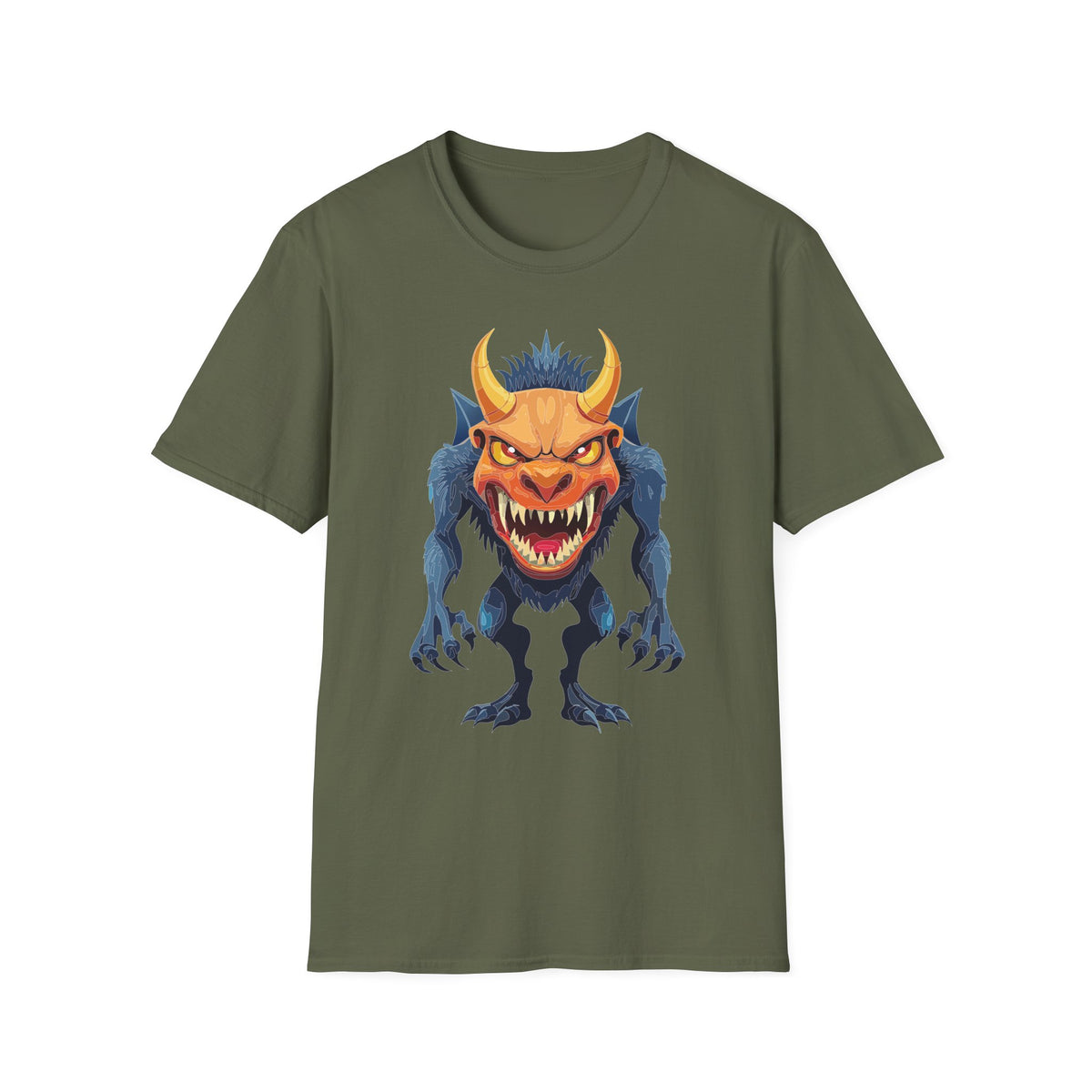 Demon Monster Graphic T-Shirt Cartoon Graphic Tee Unisex 100 Cotton Gildan T-Shirt