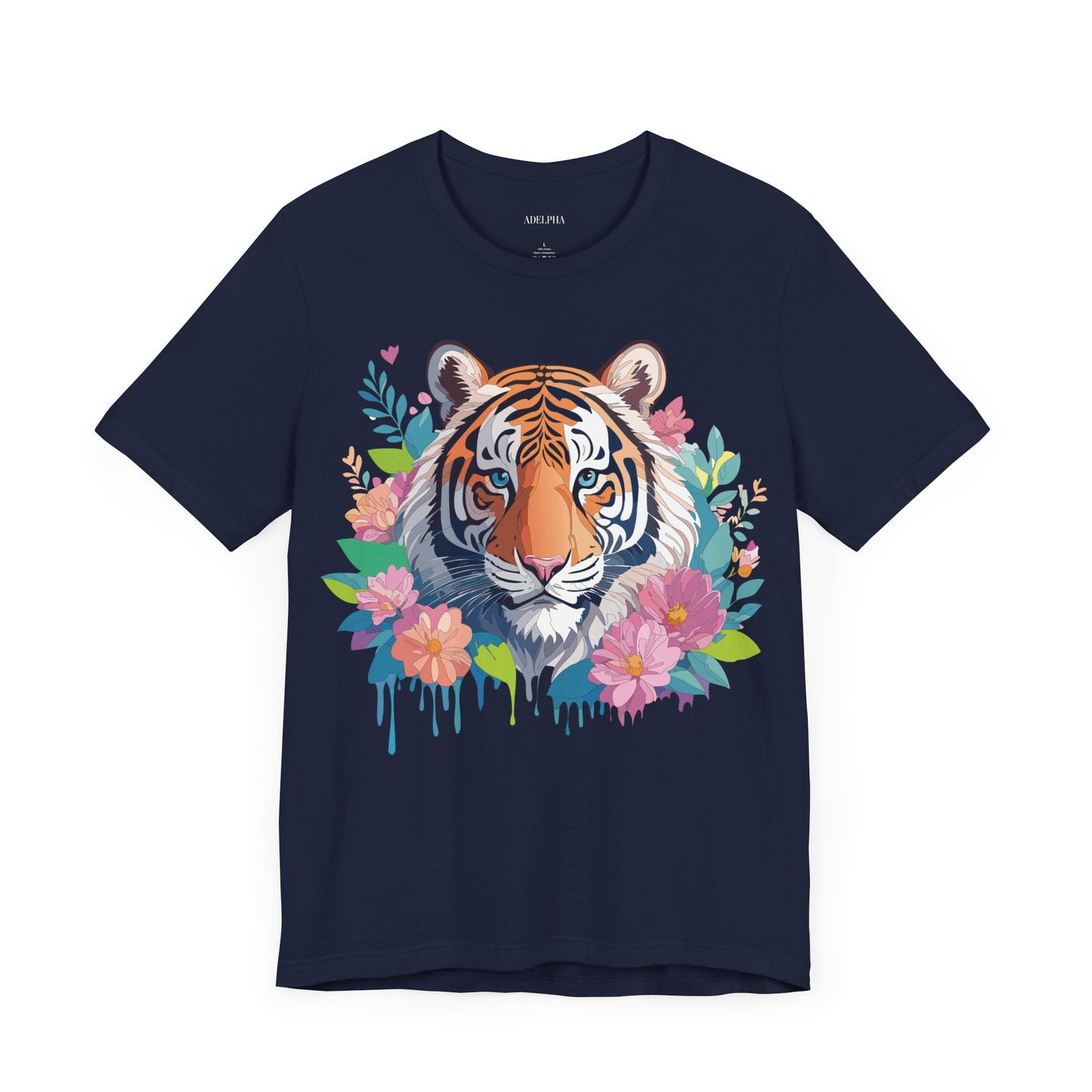 Tiger Graphic Unisex 100 Cotton Vintage Art with Animal Tee 2