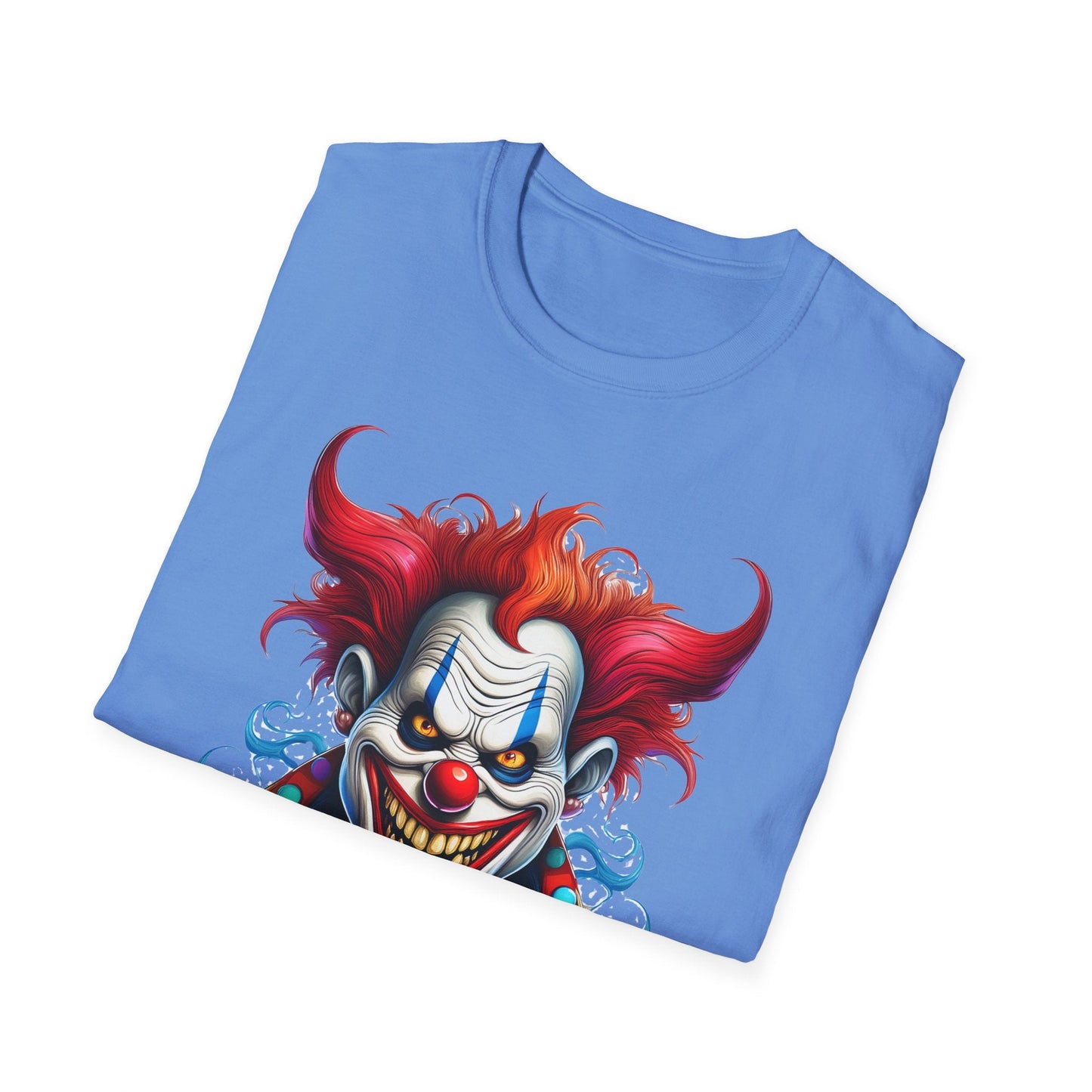 Clown Shirt Unisex Tee Circus Shirt Funny Man Shirt Scary Man Tee 100 Percent Cotton Gildan 64000