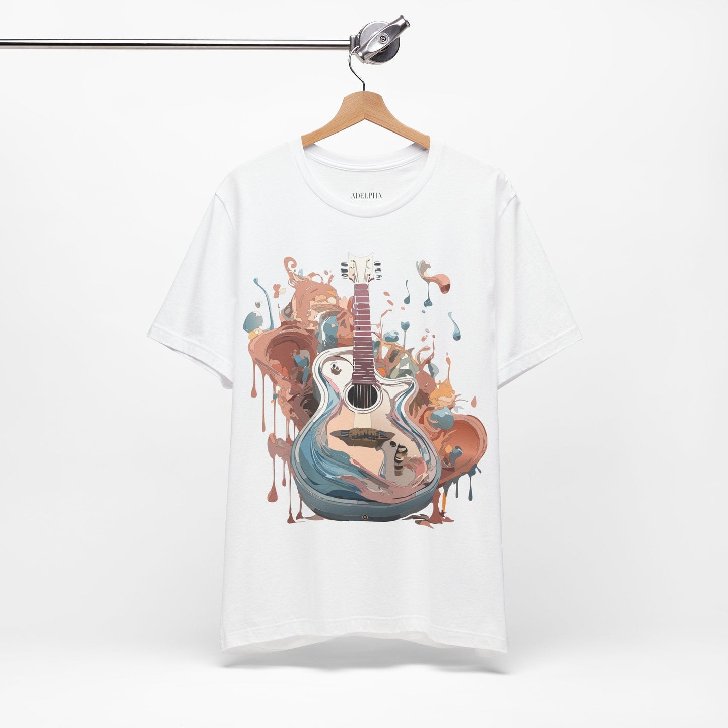 Music Graphic Unisex 100 Cotton Vintage Art with Musical Elements Tee 56