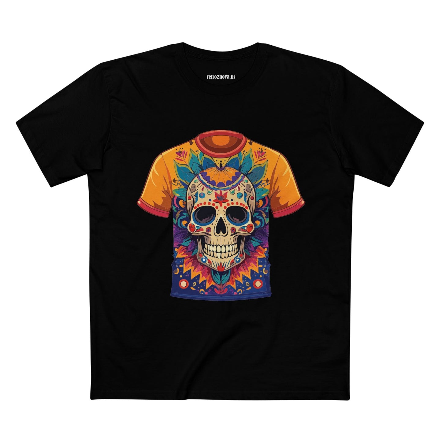 Skull Shirt Skeleton Shirt Unisex Premium Cotton Original Art Design Tee Retro2Nova Collection