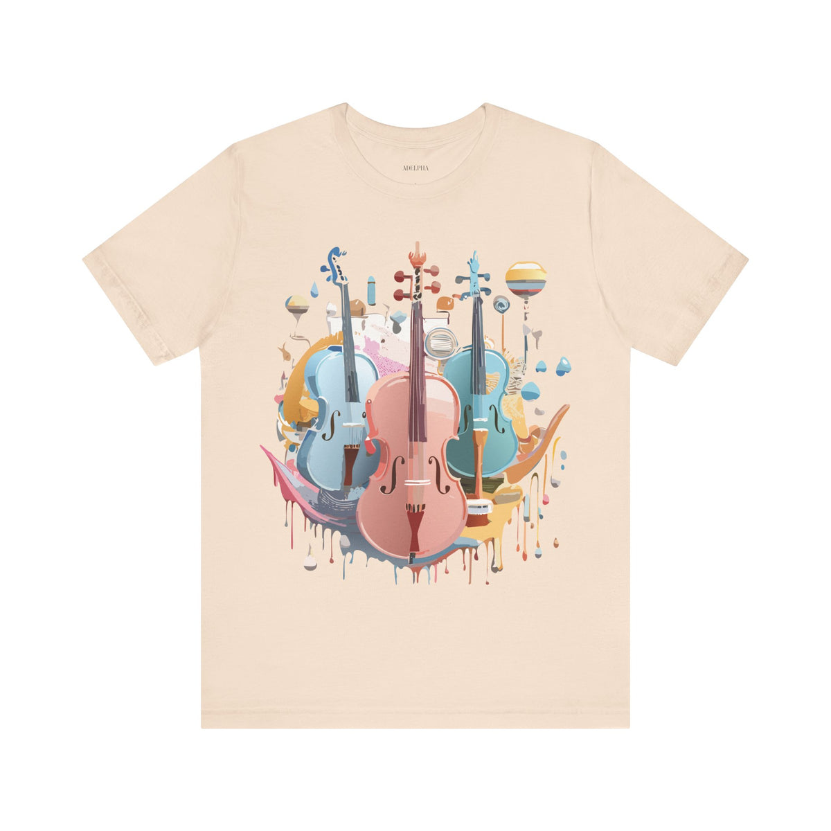 Music Graphic Unisex Cotton Bella+Canvas Tee with Art Design m151