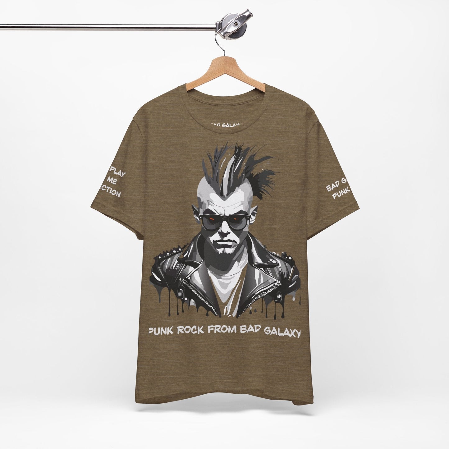 Punk Rock Tee Shirt From Bad Galaxy Made To Order 100 Percent Cotton Eco Friendly Inks