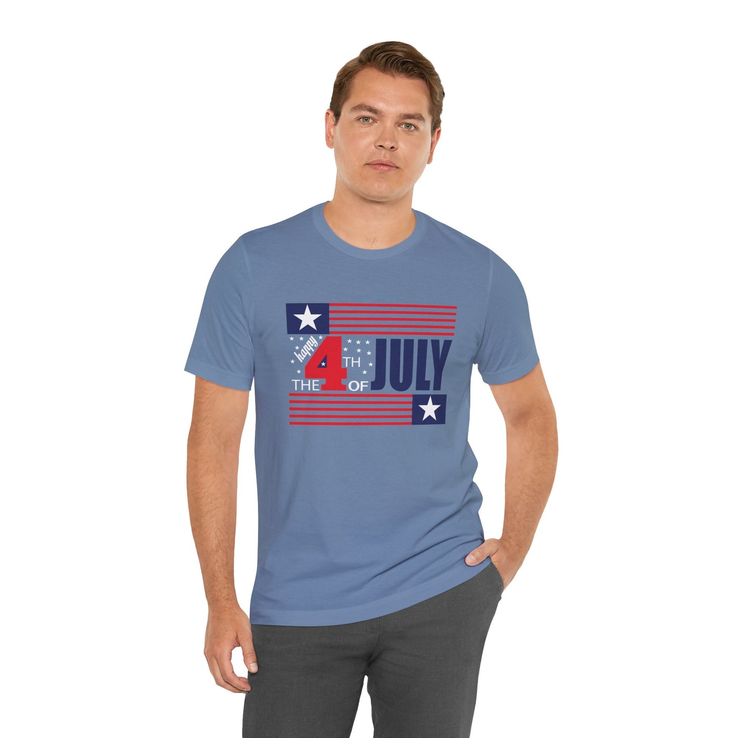 4th of July Flag Independence Day Graphic Unisex Cotton T-Shirt 014