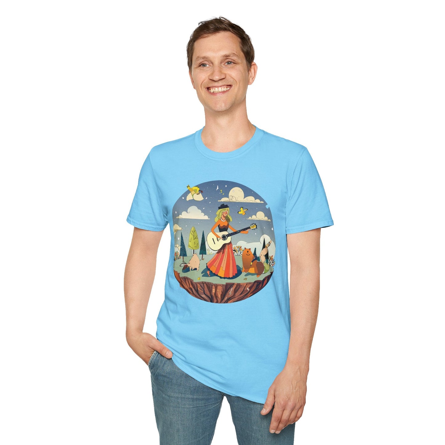 Womens Graphic T Shirt Art Design Tee Unisex SoftStyle Gildan 64000 100 Percent Cotton