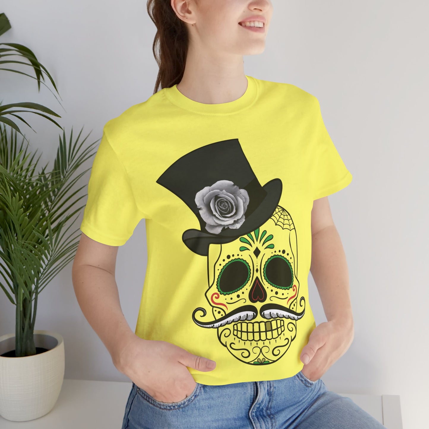 Unisex-T-Shirt aus Baumwolle mit Totenkopf