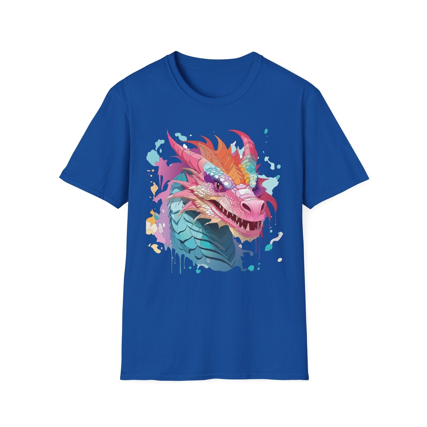 Dragon Graphic Tee Unisex Gildan Softstyle Cotton Shirt With Animal Art Design 64000