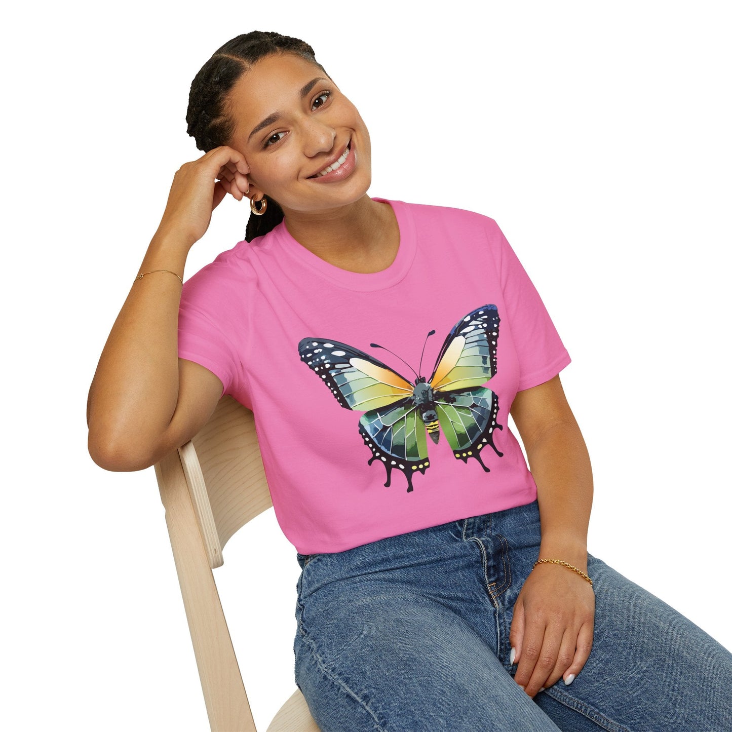 Butterfly Shirt Unisex Softstyle Gildan 64000 Monarch Butterfly Graphic Tee For Men And Women