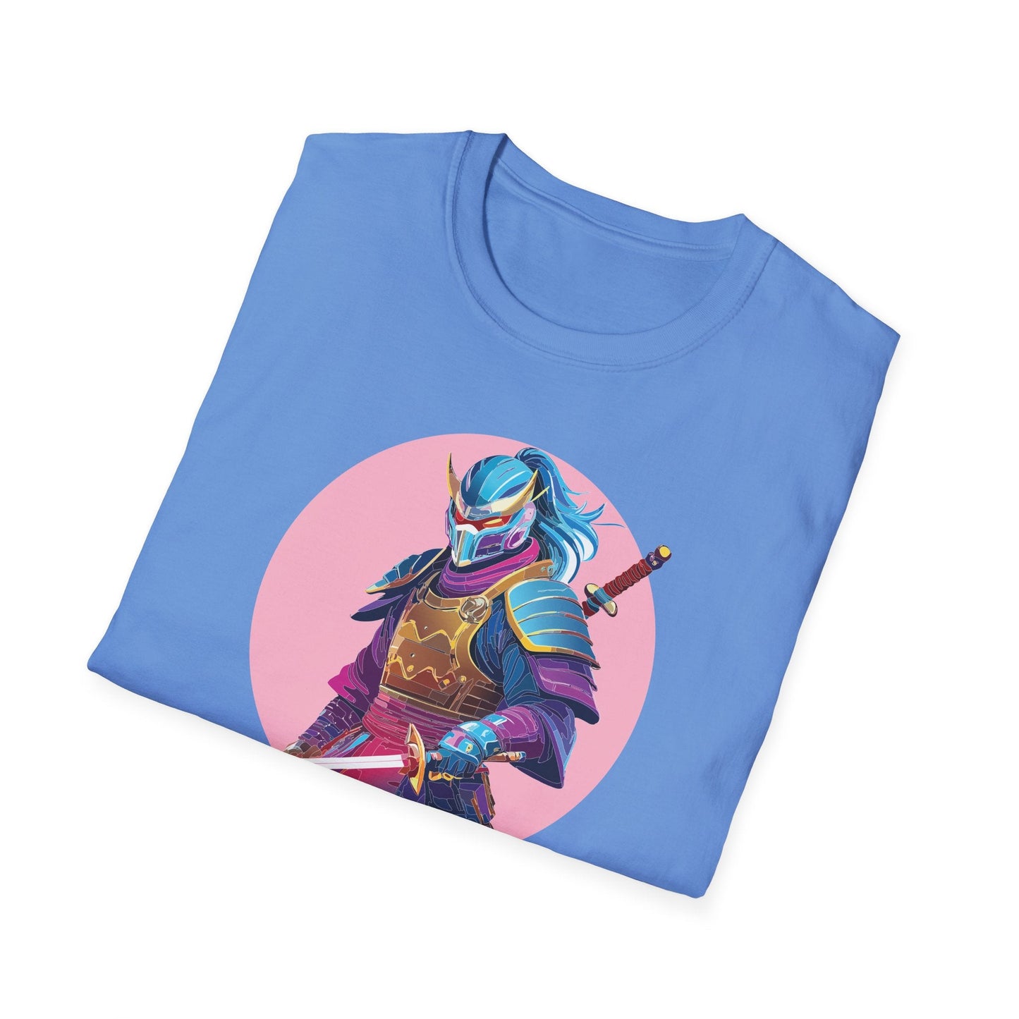 Samurai Themed Unisex Softstyle Tee Shirt Gildan 64000 100 Percent Ring Spun Cotton