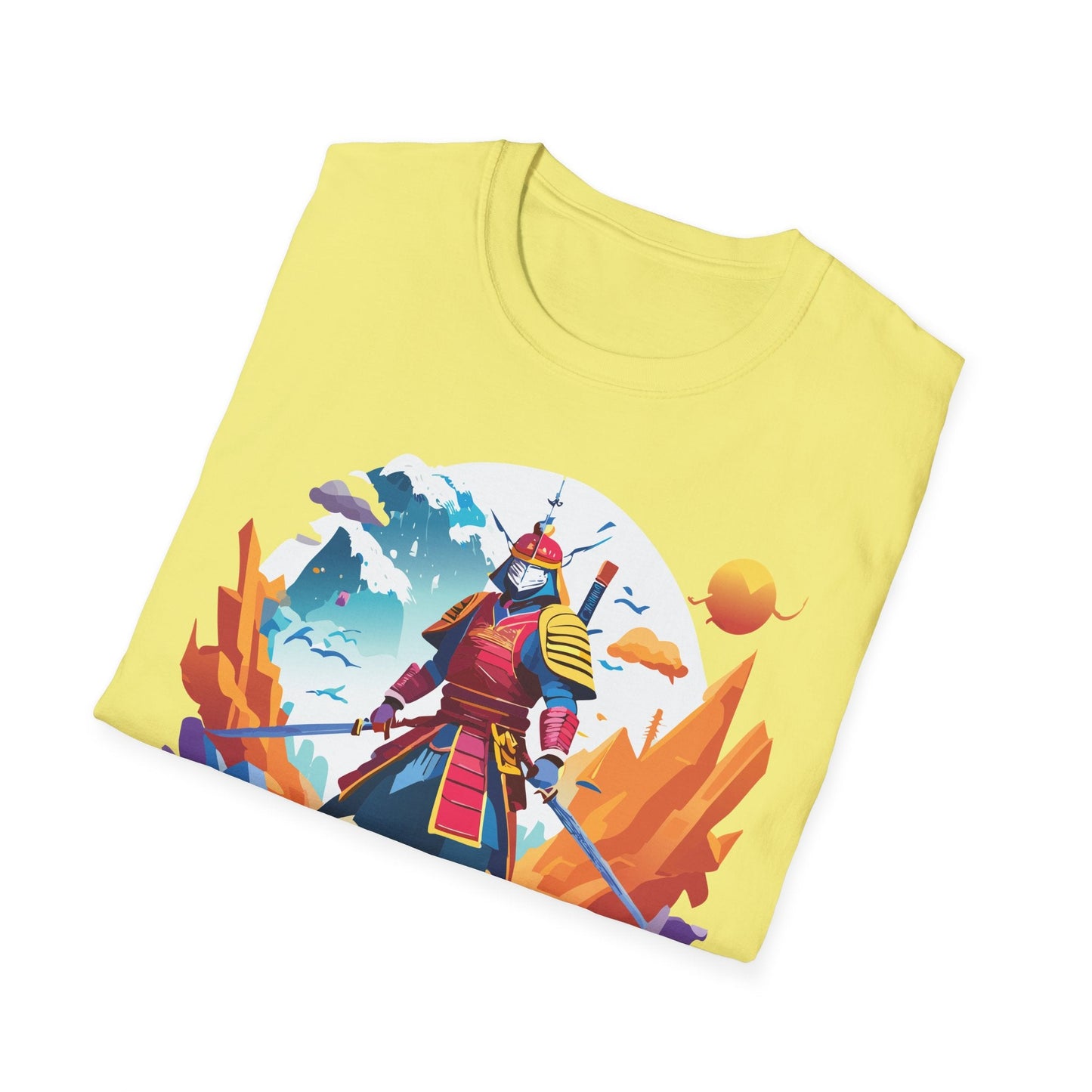 Samurai Shirt Unisex Short Sleeve T Shirt Gildan Softstyle 64000 100 Percent Ring Spun Cotton Tee