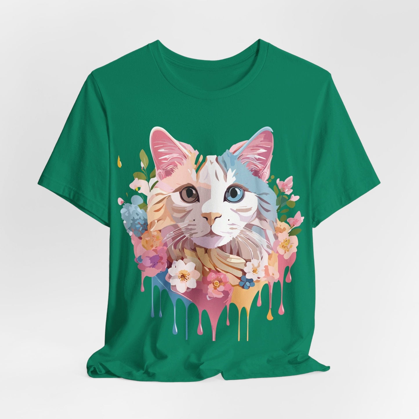 Cat Graphic Tee Unisex Short Sleeve Shirt Featuring Vintage Adelpha Artwork