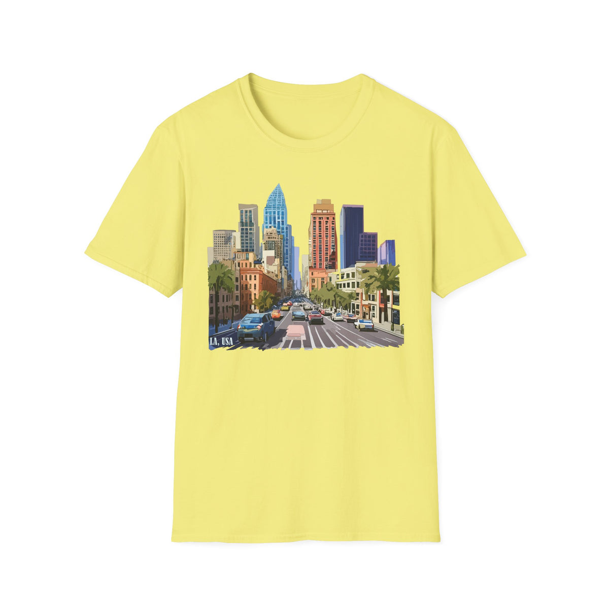 Los Angeles City Skyline T-Shirt | Urban Downtown Street Scene