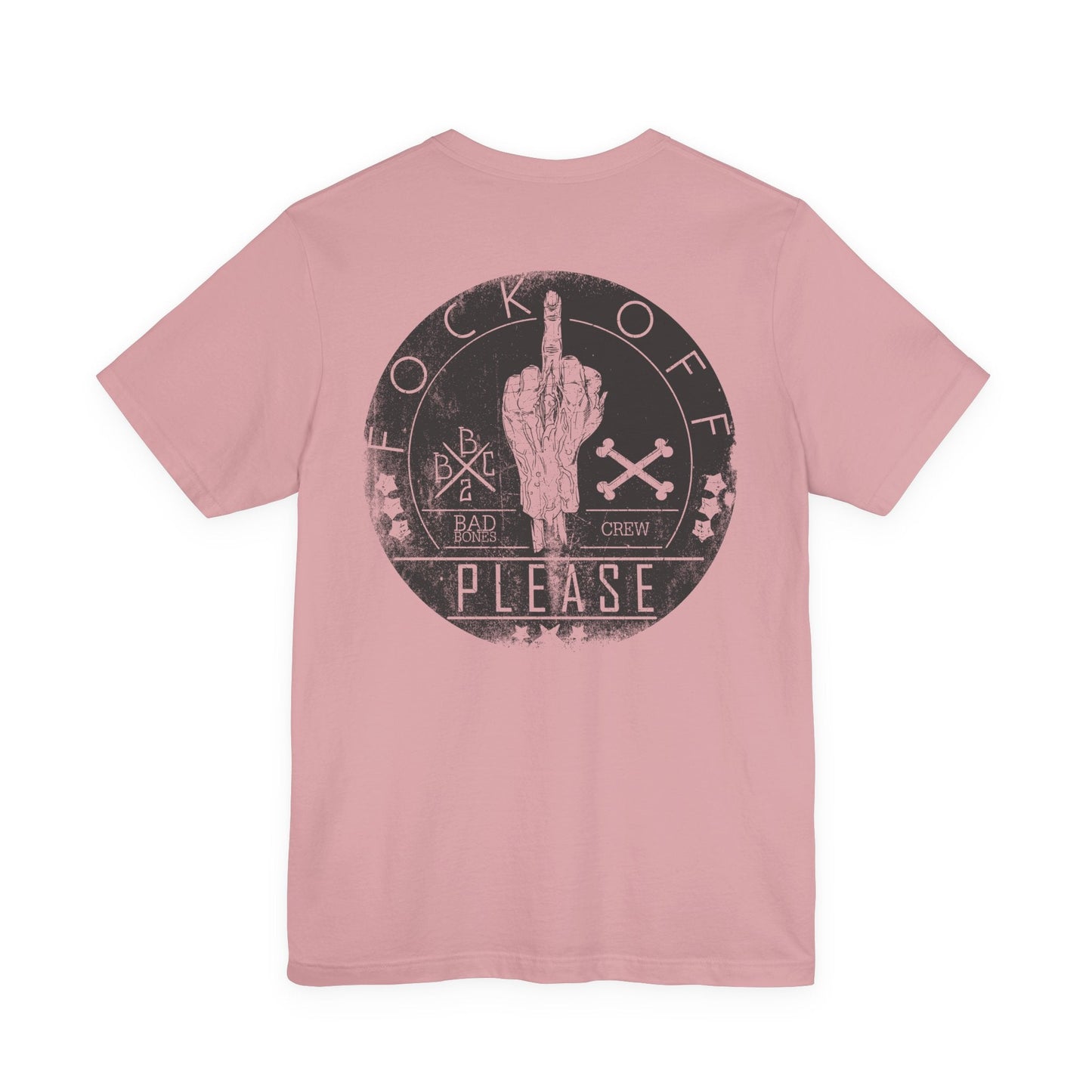 Middle Finger Skull Graphic Design Unisex Cotton T-Shirt A-11