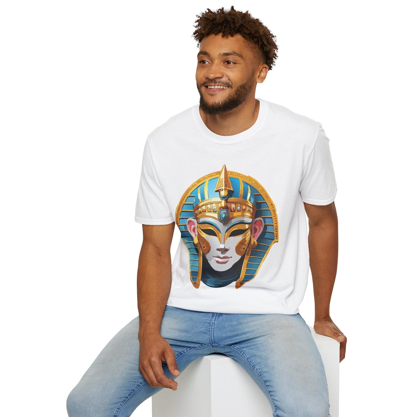 Mask Design Tee Shirt For Unisex Comfort Gildan Softstyle 64000 Ring Spun Cotton