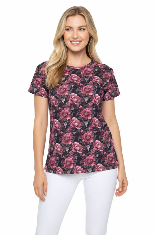Women Poly Shirt with Floral Print F210