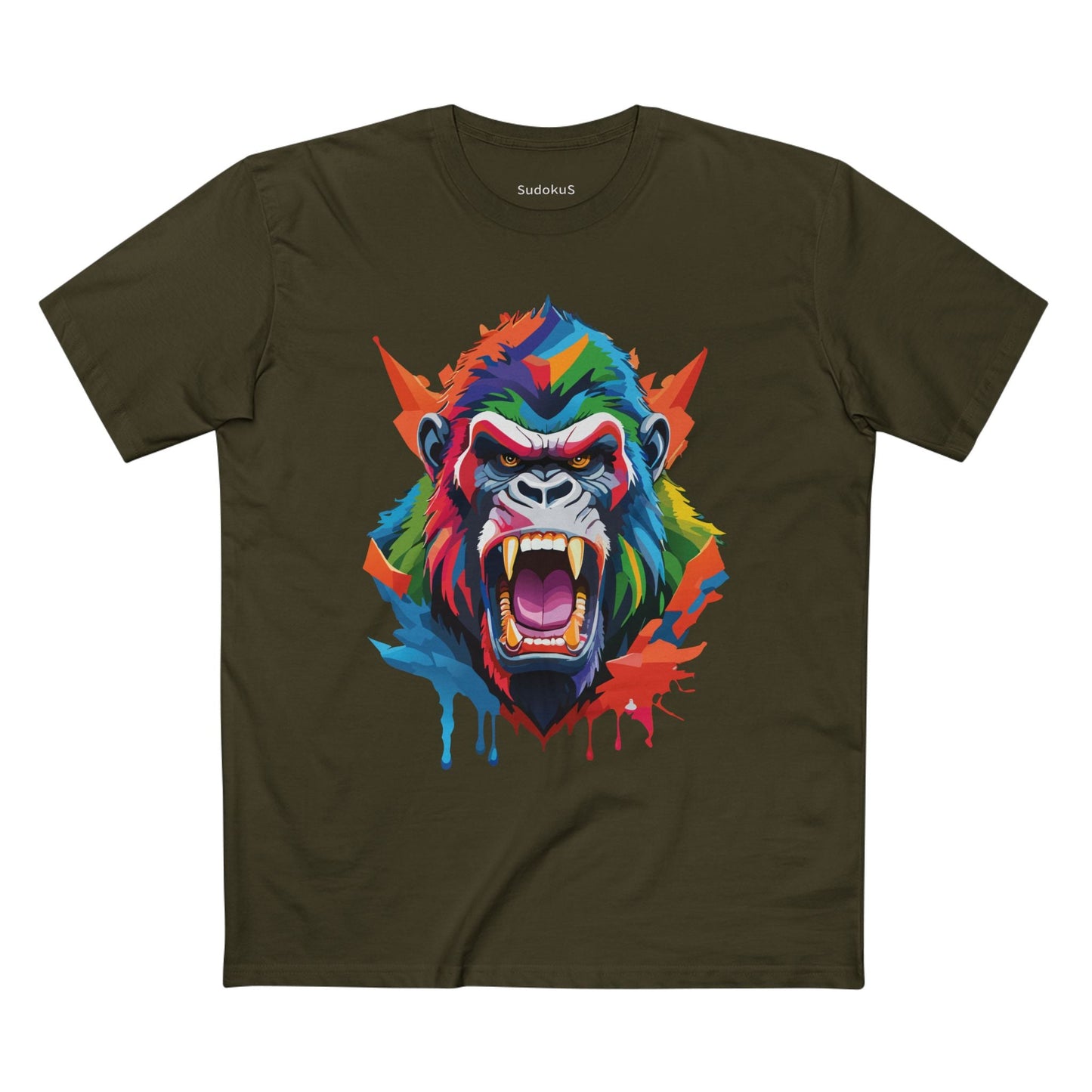 Gorilla Graphic Unisex 100 Cotton Staple Tee with Animal Design Artwork 9