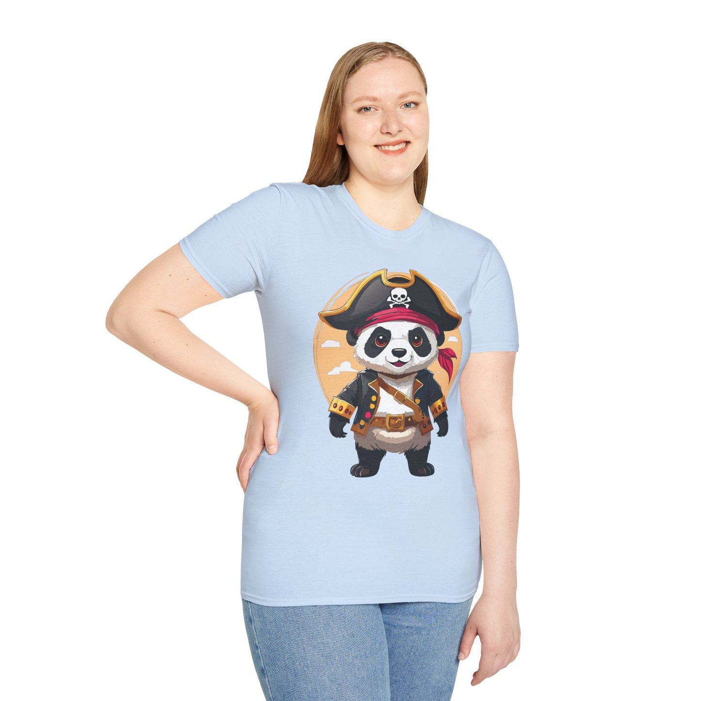Panda Shirt Unisex T Shirt With Panda Animal Tee Animals Gildan Softstyle 64000 Cotton
