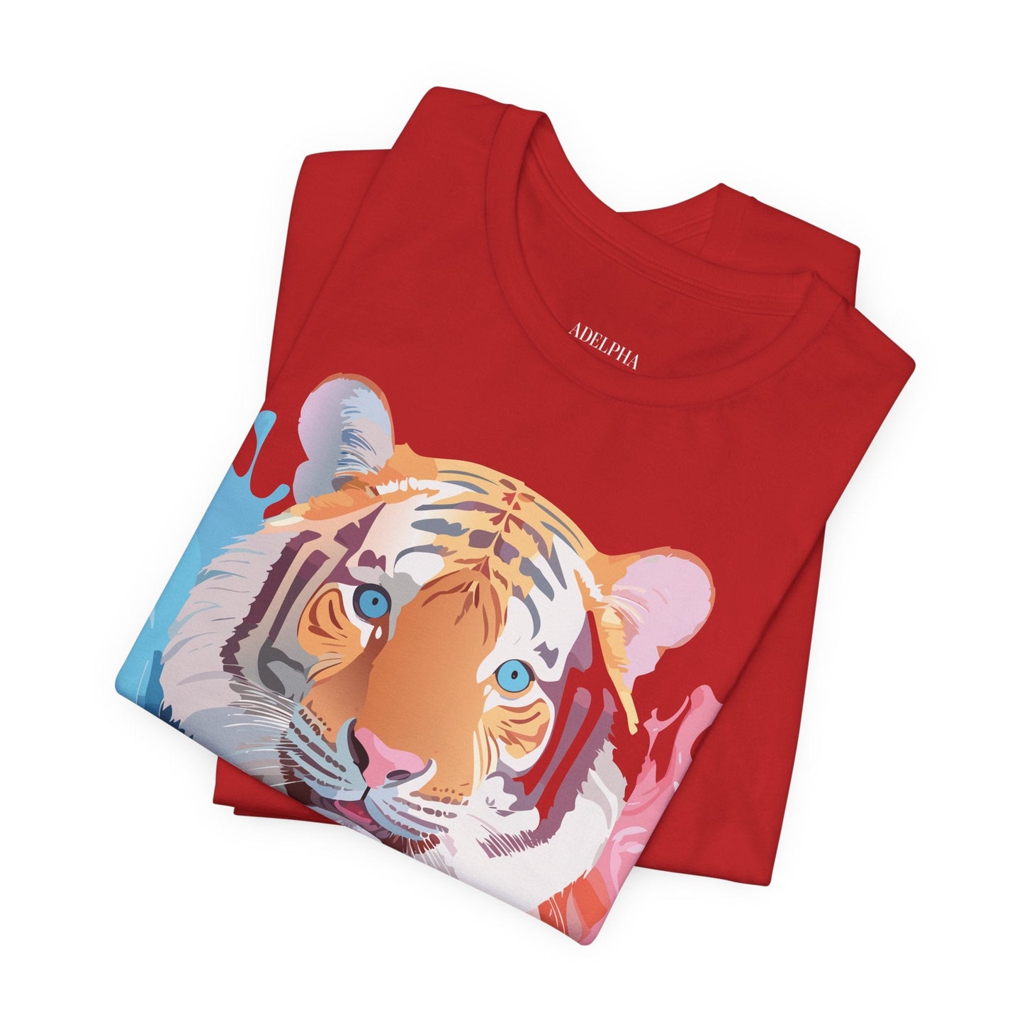 Adelpha Tiger Graphic Tee Premium Unisex Jersey Short Sleeve With Vintage Artwork