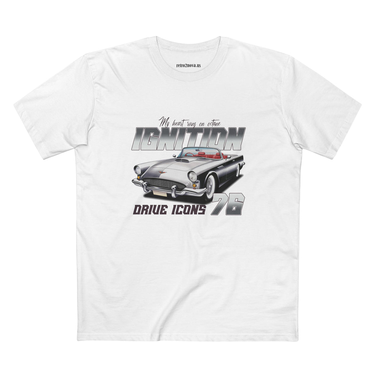 Retro Car Vintage Graphic Tee Staple Unisex 100 Cotton Tee Shirt - RC-11