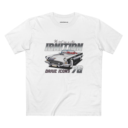 Retro Car Vintage Graphic Tee Staple Unisex 100 Cotton Tee Shirt - RC-11