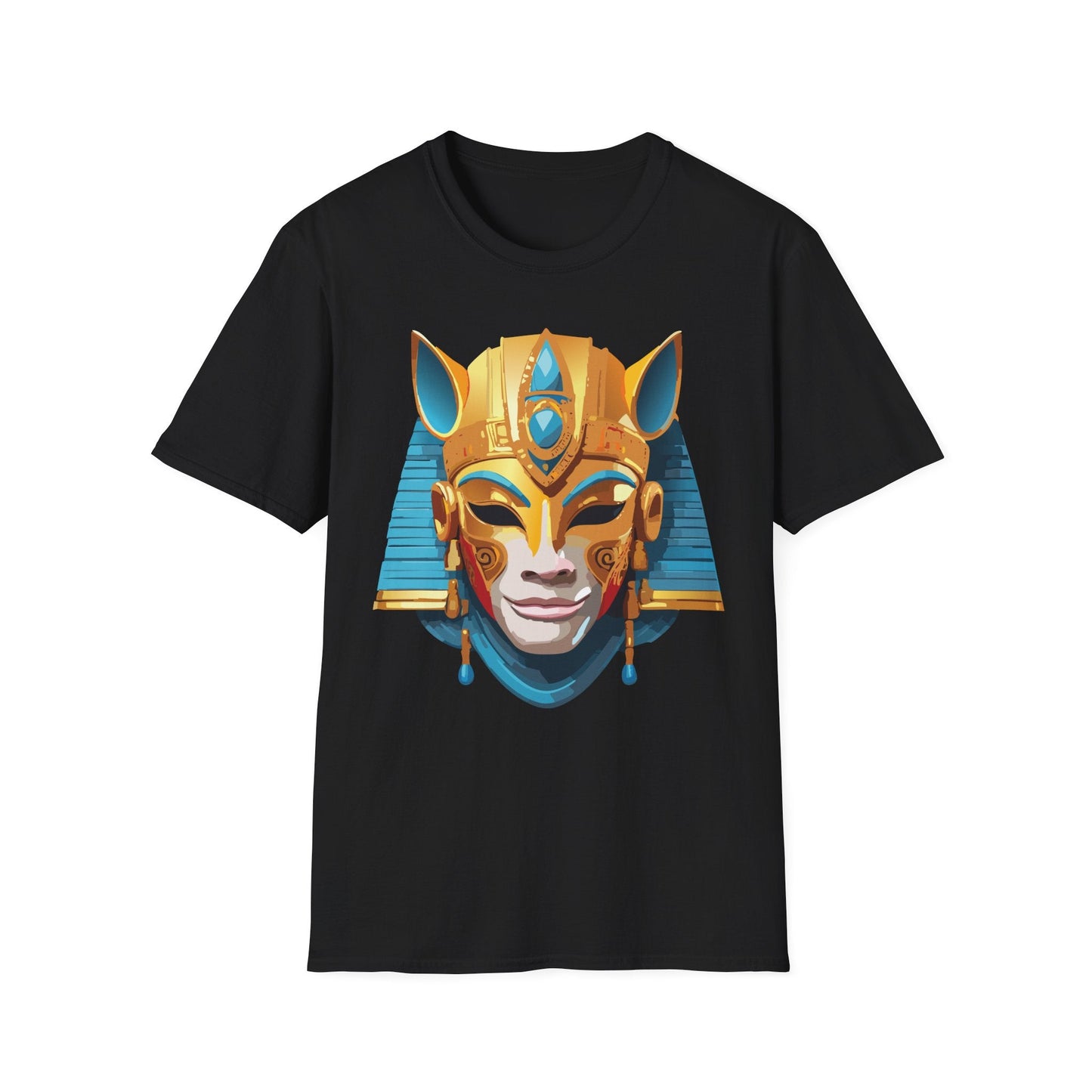 Mask Tee Shirt Unisex Gildan SoftStyle 64000 Cotton T Shirt Masquerade Design Art Graphic