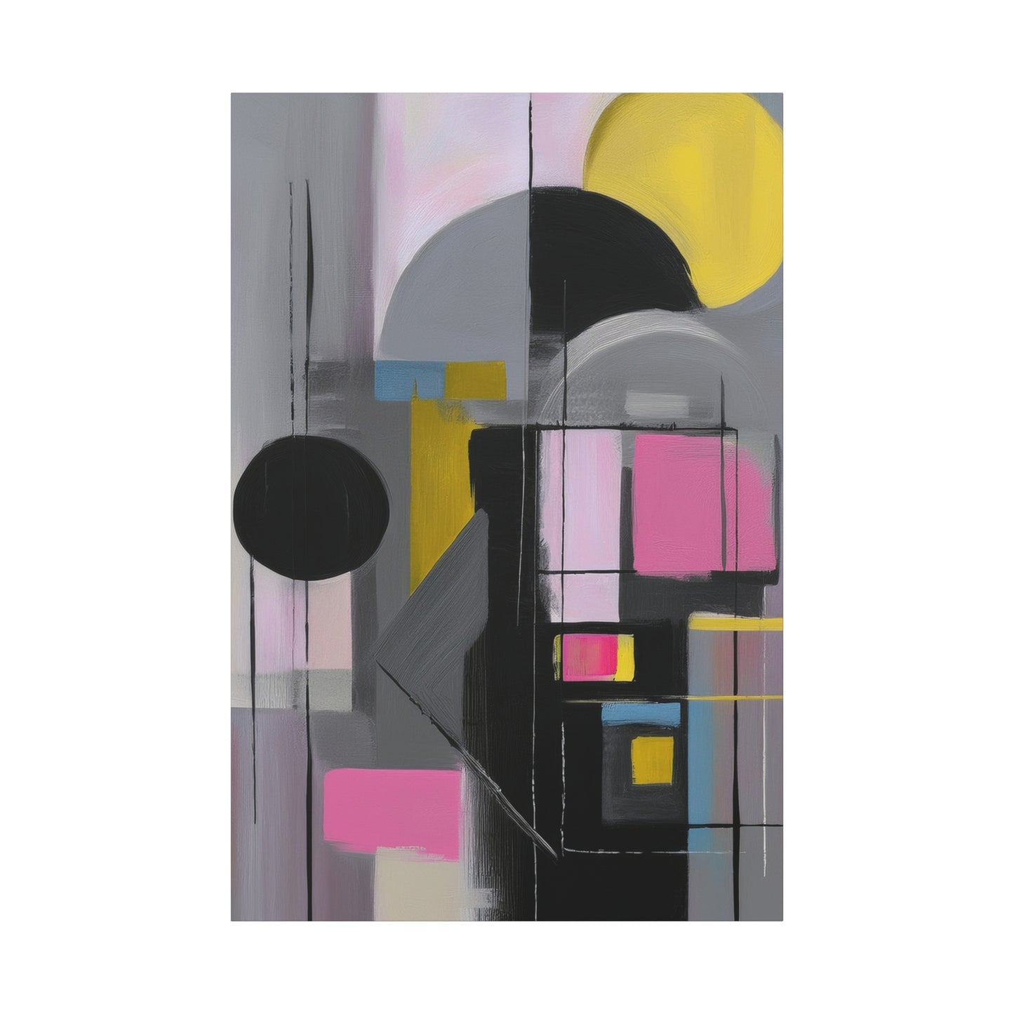Abstract Geometric Painting Print Canvas 20x24,20x30,24x30 24x32,24x36,30x40 32x48,36x48,40x60 Pine-Wood Inner Frame ABS-37
