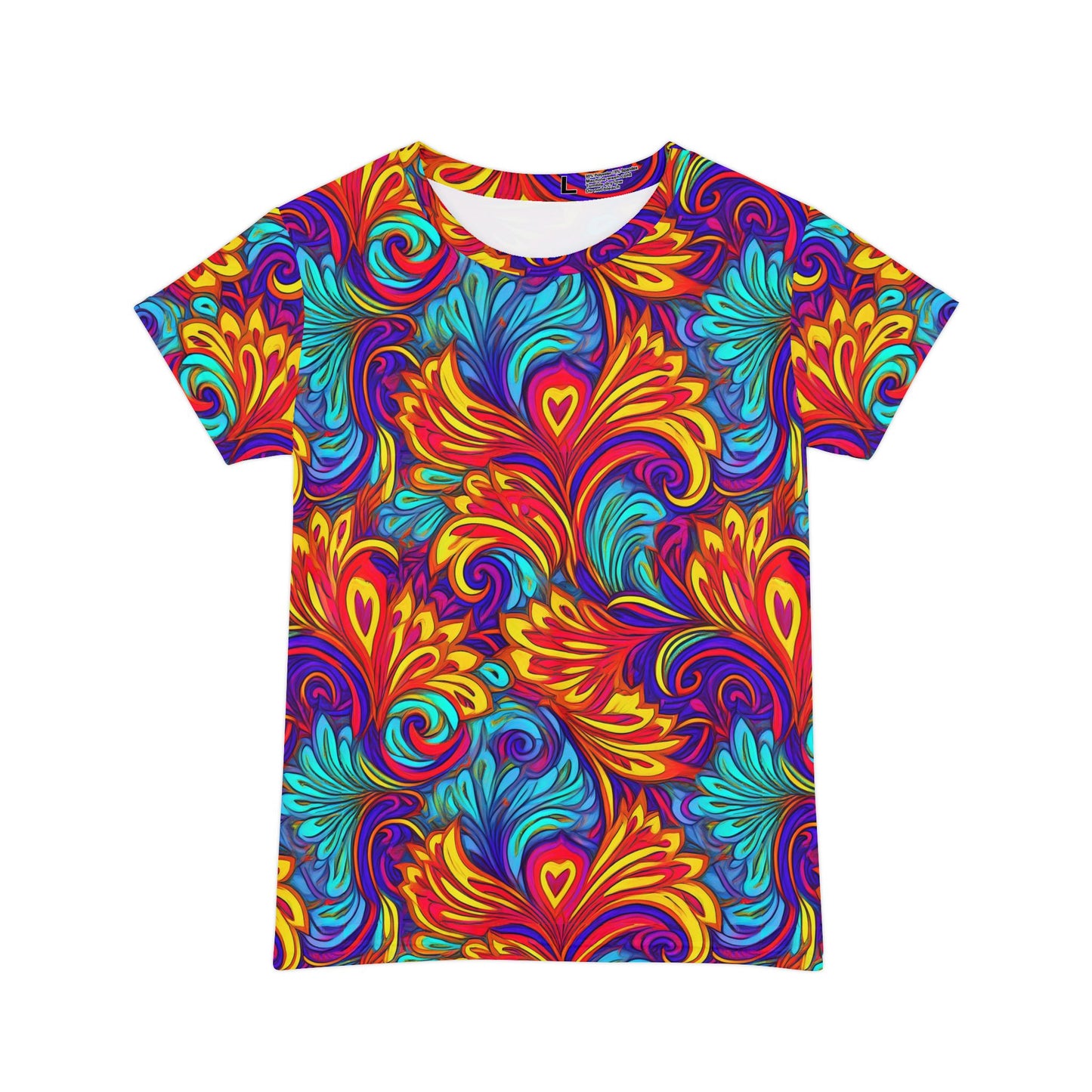 Women Poly Span T-Shirt with Floral Print