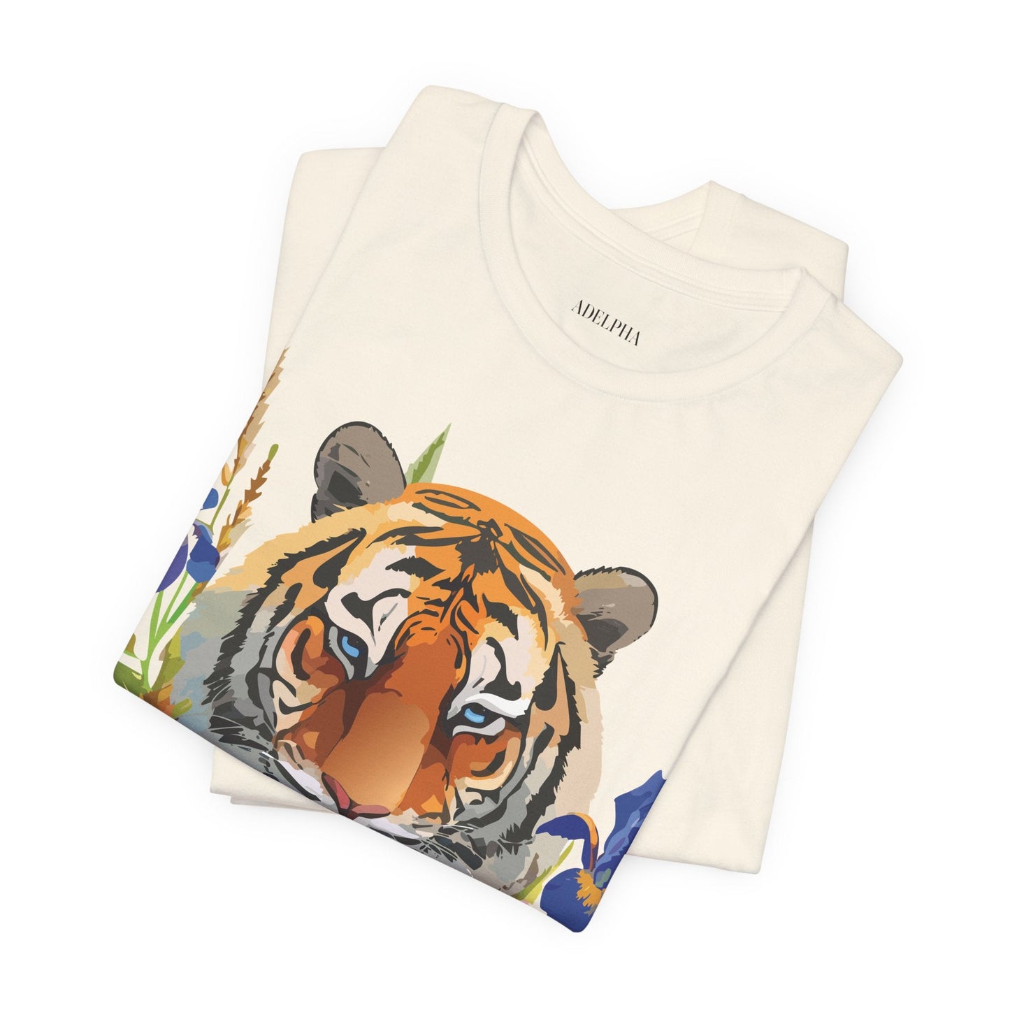 Tiger Graphic Tee Unisex Short Sleeve Tee With Vintage Inspired Artwork By Adelpha
