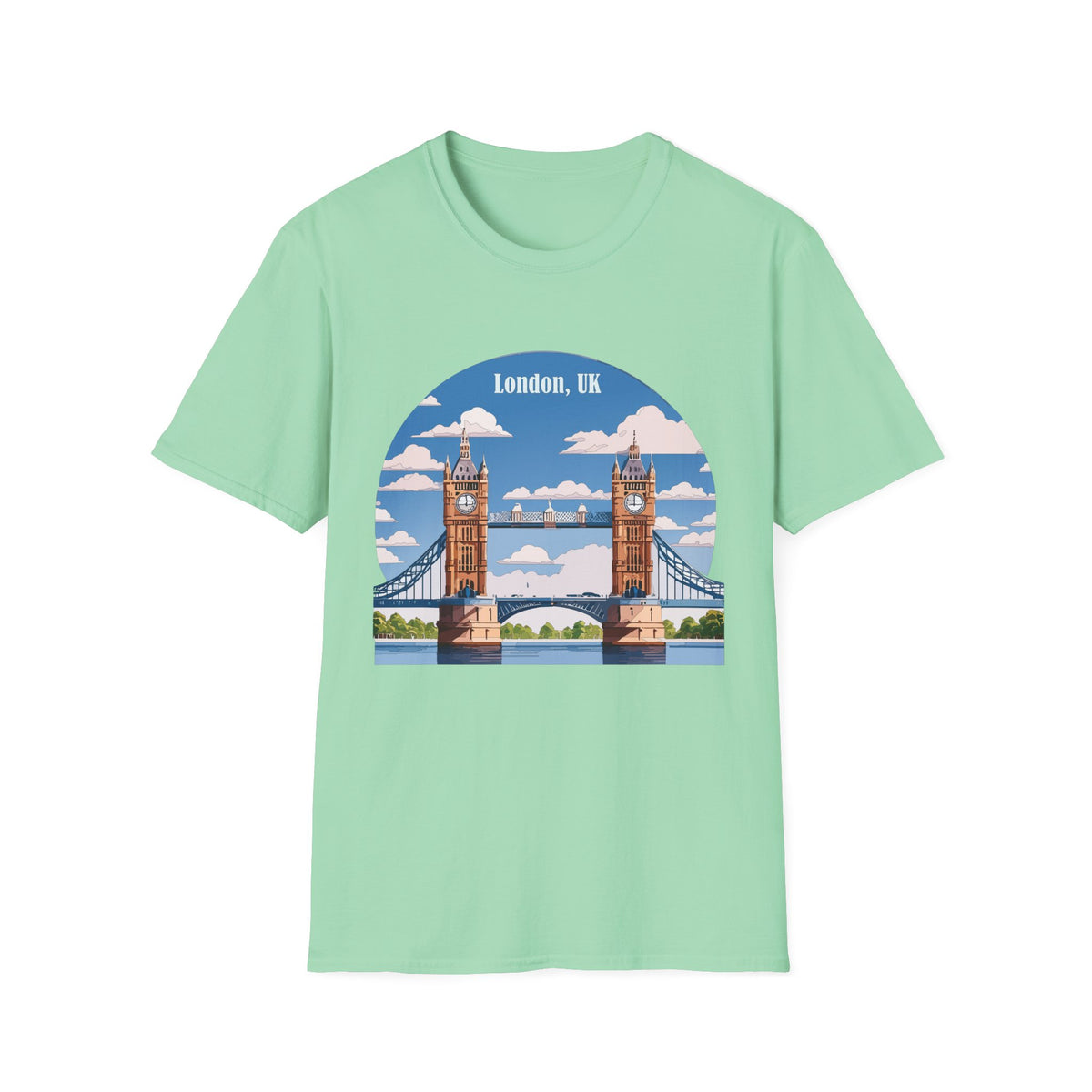 London Tower Bridge Illustration T-Shirt | London, UK skyline tee