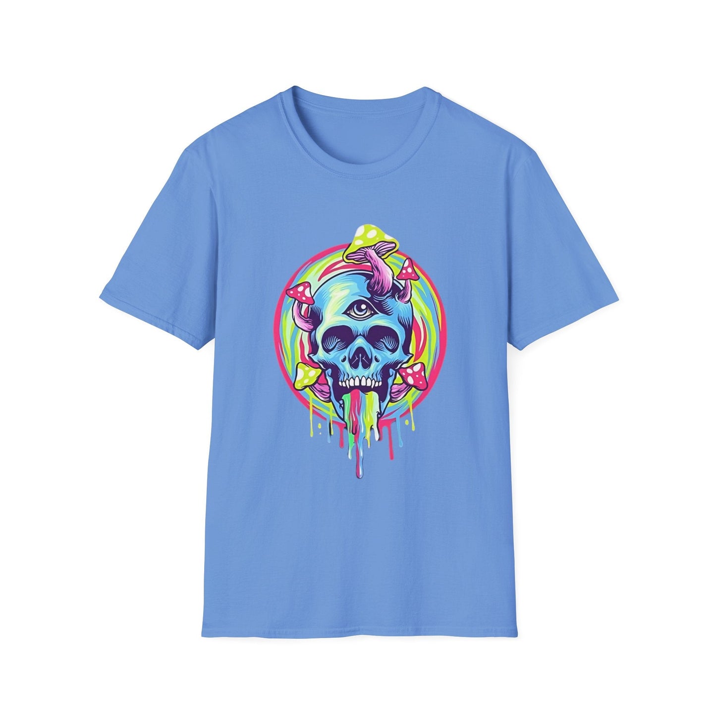 Skull Graphic Unisex Cotton T-shirt with Skeleton Artwork Design 18