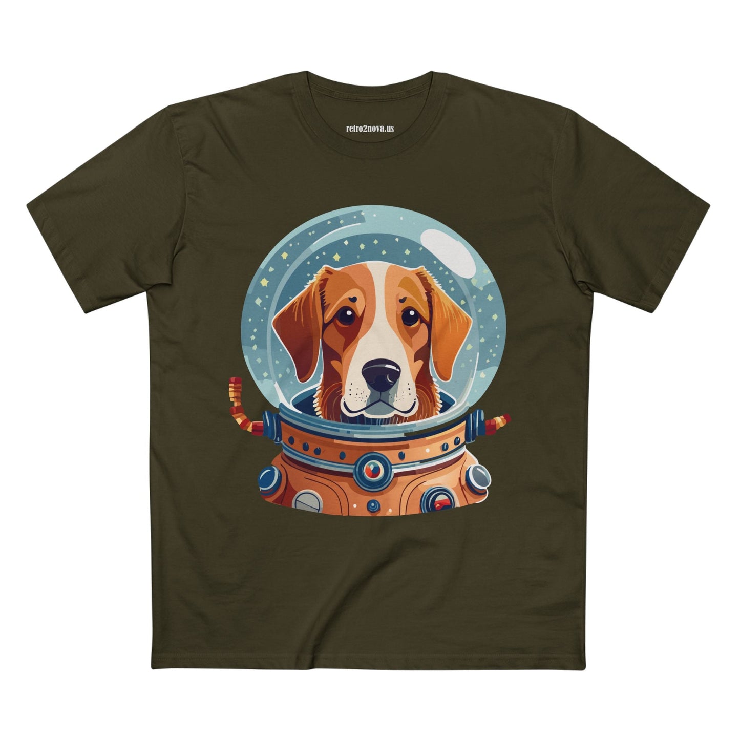 Unisex Dog Art Shirt Premium Cotton Tee With Original Animal Design From Retro2Nova Art Collection For Everyday Comfort