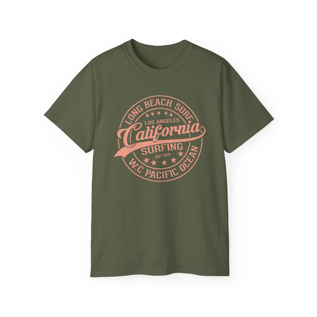 California Surfing Logo T-Shirt | Long Beach Pacific Ocean Tee