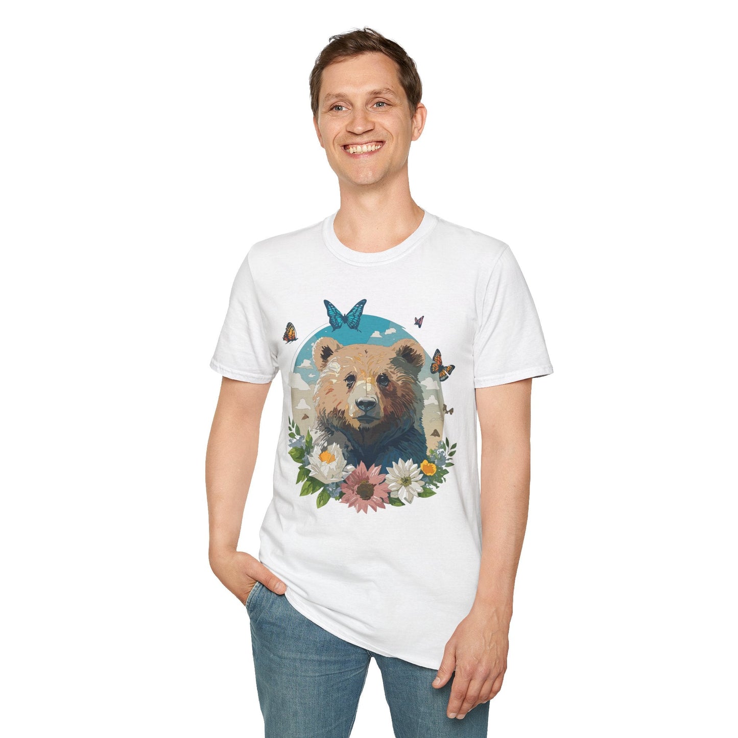 Bear Shirt Teddy Bear Tee Unisex Gildan Softstyle 100 Percent Ring Spun Cotton Tee