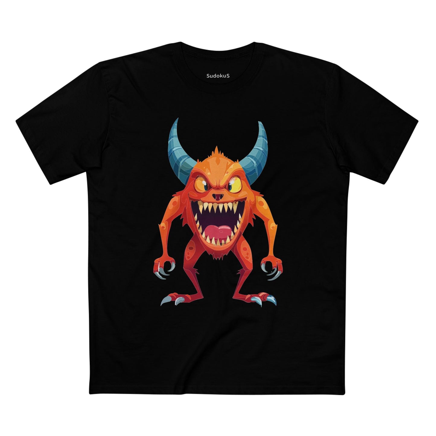 Cartoon Monsters Graphic Unisex 100 Cotton Staple Tee 12