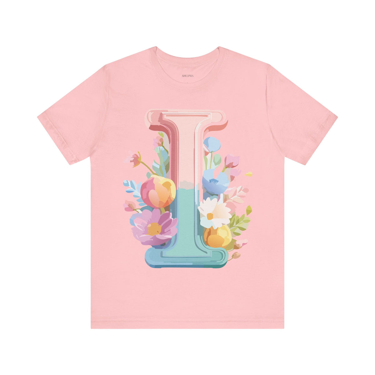 Letter I Graphic Unisex Cotton Bella+Canvas Tee with Art Letter Design