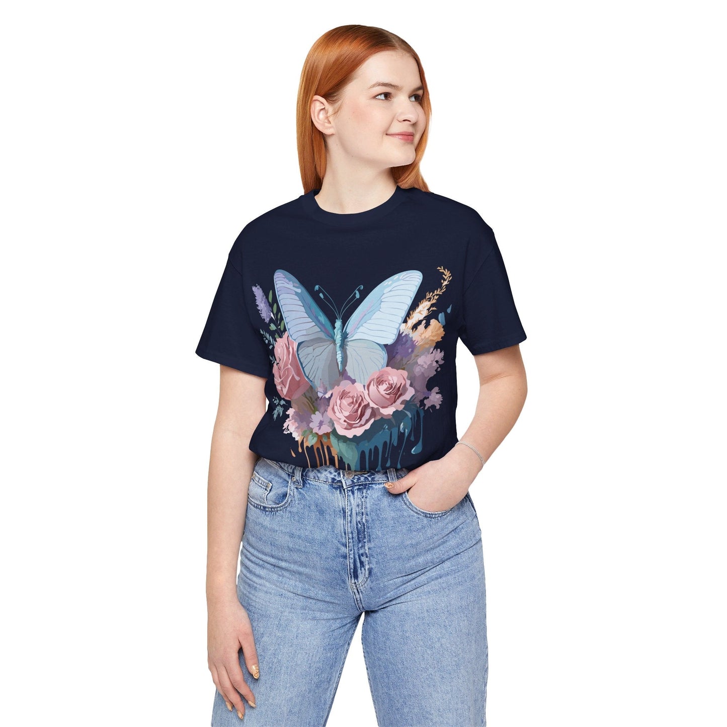 Butterfly Graphic Tee Unisex Jersey Short Sleeve Adelpha Vintage Art Design