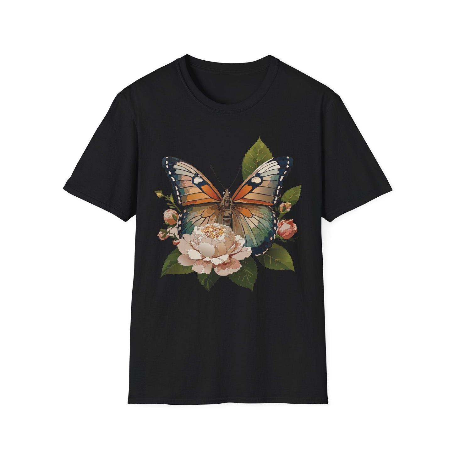 Monarch Butterfly Shirt Unisex Softstyle Cotton Tee Short Sleeve Gildan 64000 Everyday Wear